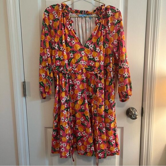 Draper James Pink and Orange Floral Dress - Picture 2 of 6